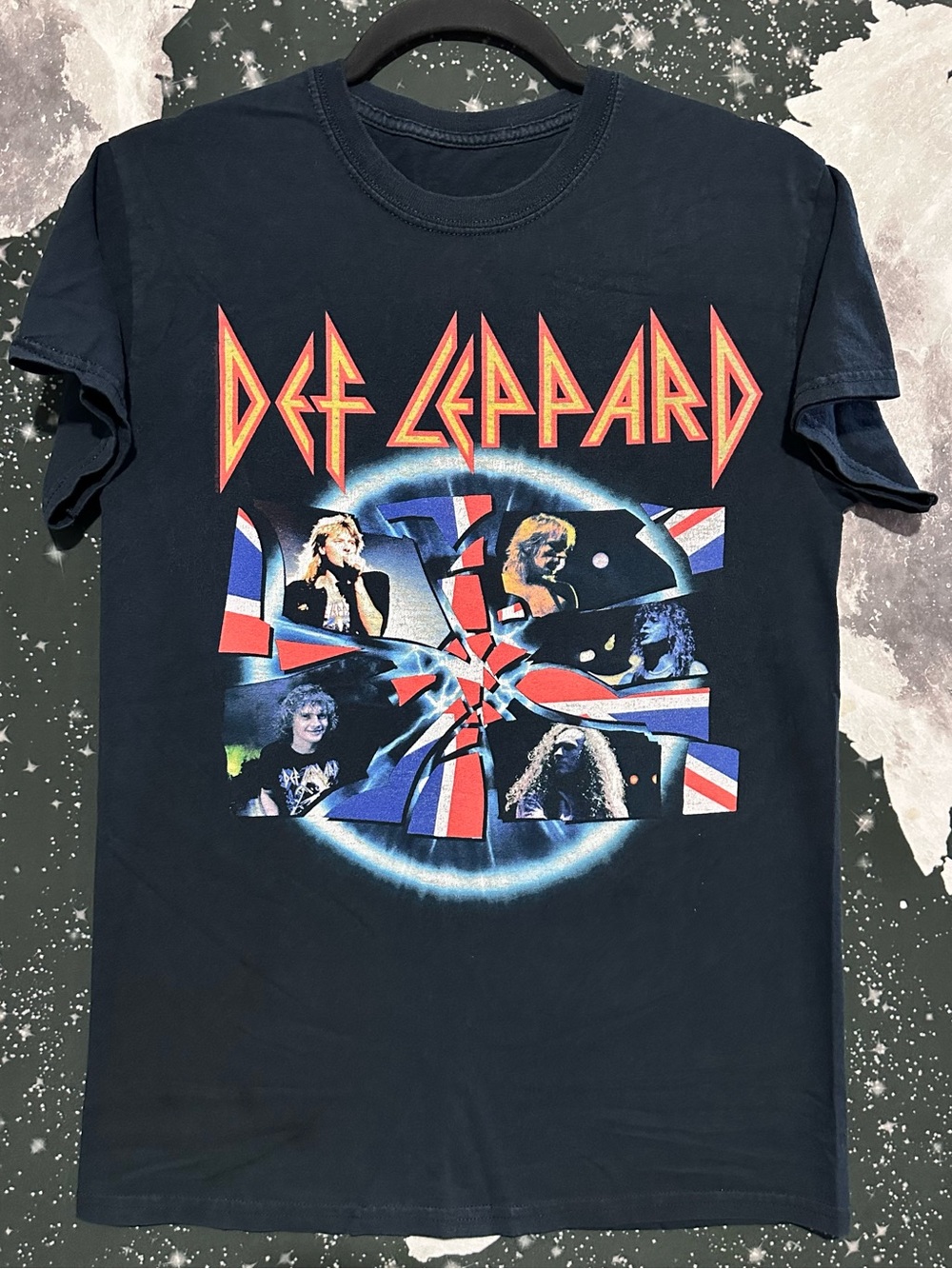 Def Leppard Rock Band Union Jack Graphic Shirt